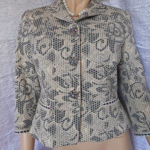 New ELIE TAHARI M Button down Jacket Blazer CHIC!
